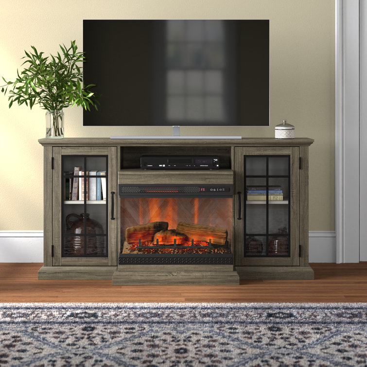 Wayfair tv deals console with fireplace